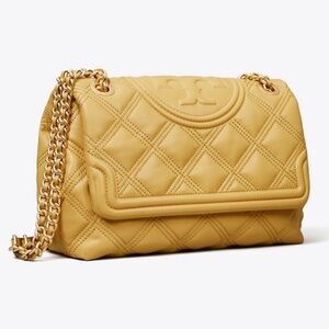 RARE COLOR TORY BURCH FLEMING SOFT CONVERTIBLE SHOULDER BAG BEESWAX Orig $598